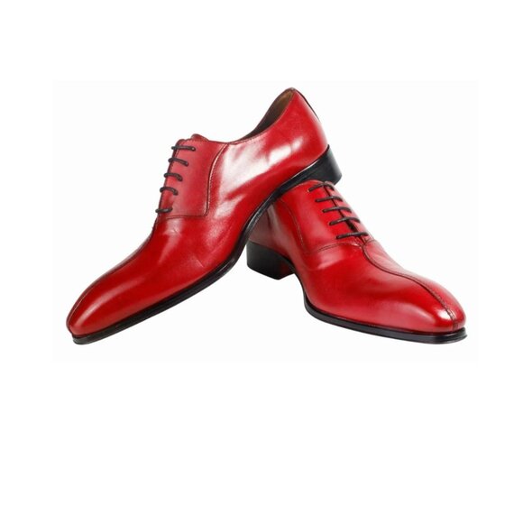 Kay Crocodile Printed Red Half Calfskin Oxford main image 5